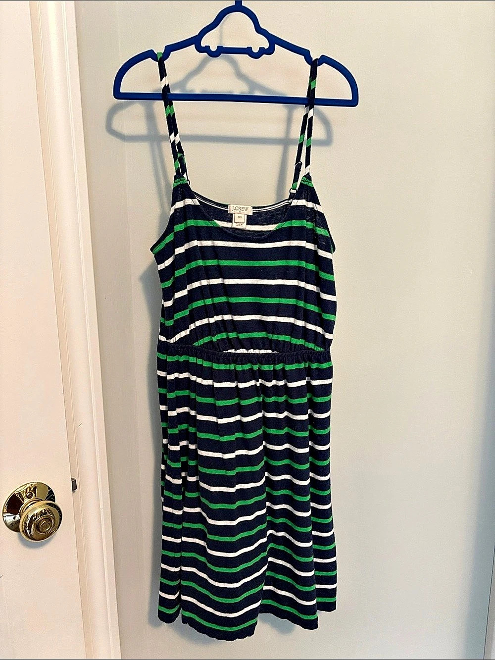 J.Crew Striped Mini Dress in Black & Green Size XXS